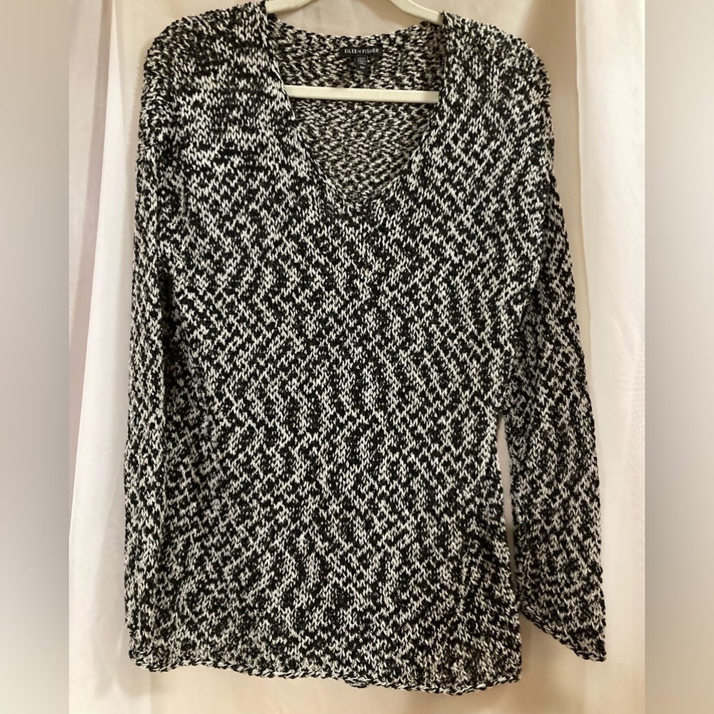Eileen Fisher knit sweater top long sleeve